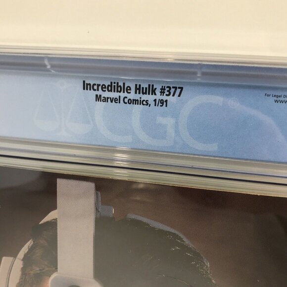 Marvel Comics INCREDIBLE HULK #377 CGC 9.4 NM 1st Professor Smart Hulk Key Issue - Picture 9 of 10